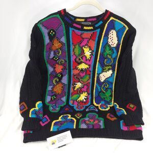 Berek Pullover Long Sleeve Sweater Womens Size M Black Multi